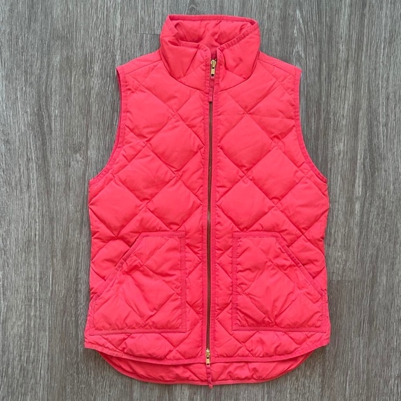 J. Crew Pink Puffer Vest - Picture 1 of 7